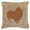 Brown, variant on Sheltie Burlap and Orange Indoor & Outdoor Decorative Fabric Pillow - 18 x 18 in.