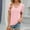Pink, variant on Short Sleeve Womens Tops White Crochet V-Neck Puff Sleeve Solid T-Shirts Womens T Shirts