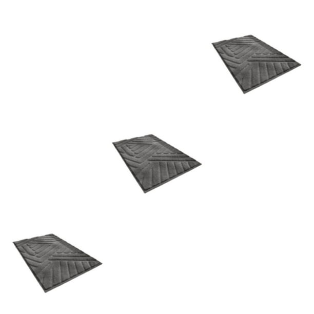 Matsuzay Alfombrillas De Baño Cómodas - Antideslizante Y Fácil De Limpiar Moderna Alfombrilla De Baño Antideslizante Ecológica Gris Oscuro Type1 NO1