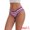 Purple, variant on DARING DIVA Women's Colorful Striped Low-Waisted Double Layer Breathable Briefs S Purple