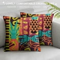 thumbnail image 3 of Orinice  Decorative Throw Pillow Case Cushion Cover Colorful Plumeria Exotic Tiki Pattern Abstract Ethnic Fish Flower Hawaiian  Cases Square Pillowcases Covers Two Sides Print White, 3 of 5