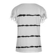 thumbnail image 4 of Pompotops T-Shirt Décontracté à Manches Courtes Imprimé Col Rond pour Femmes, 4 of 4