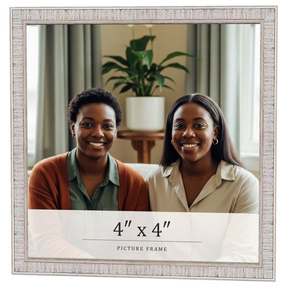 4x4 In Frame White Real Wood Picture Frame Width 0.75 inches | Interior Frame Depth 0.5 inches |