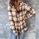 thumbnail image 2 of Blusas de otoño de estilo casual para mujer Traje de diario de corte holgado con cuello en V de un solo pecho FLhrweasw Nuevo, 2 of 7