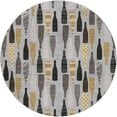thumbnail image 2 of Addison Rugs Dream Shag Premium Machine Washable Transitional Wine Bottles Gray Round Rug, 8' x 8', 2 of 8