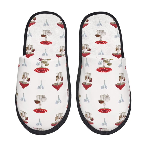 Pantuflas Peludas Para Mujer, Punta Abierta, Estilo Banda Cr | Cuotas