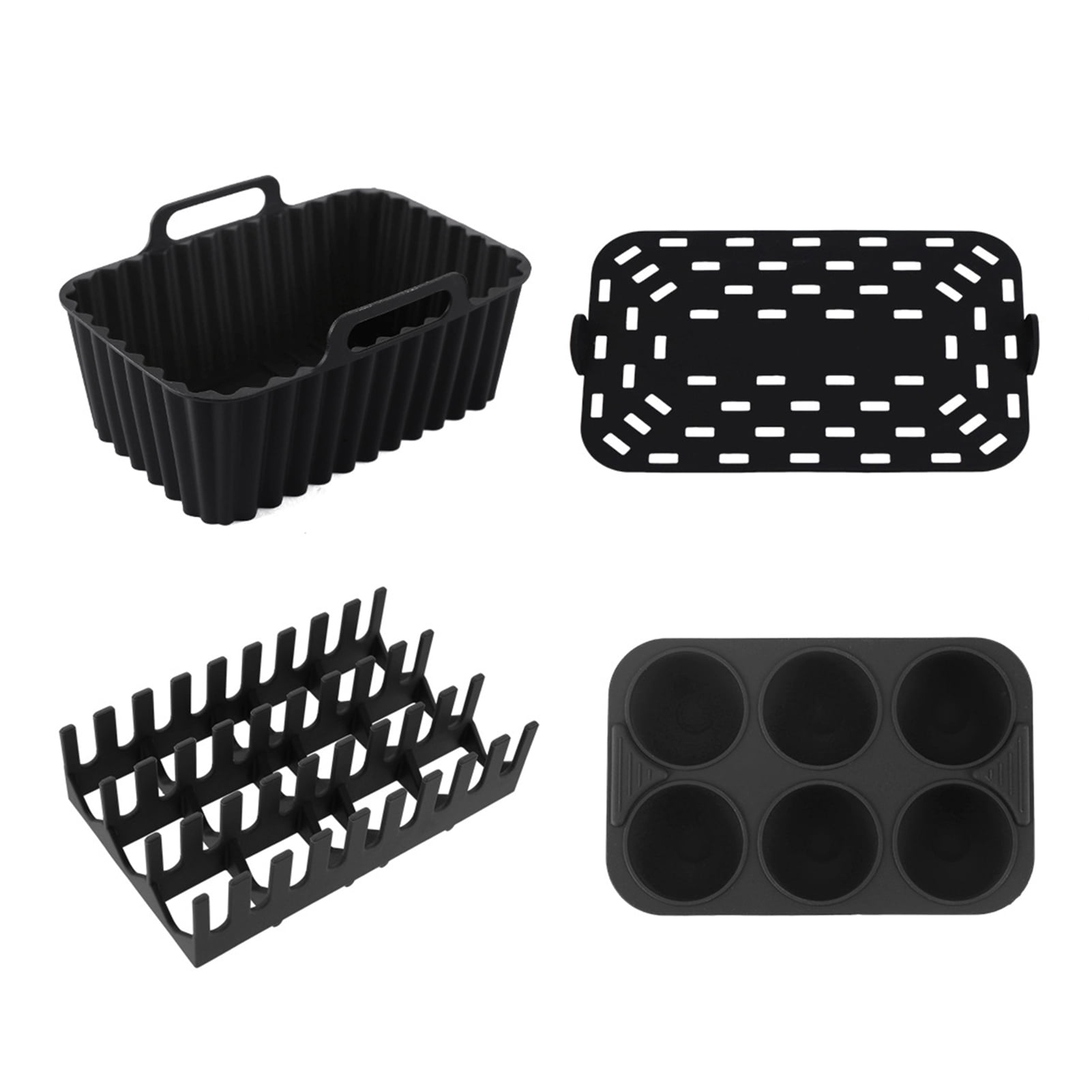 ZenCart Silicone Baking Mat Non-Stick Air Fryer Liner for Cakes Cookies Jelly Pudding Oven Pan Hot Dog Bacon Rack Reusable Cake Molds