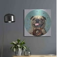 thumbnail image 6 of Luxe Metal Art 'Pugalicious No. 2' by Lucia Heffernan, 24"x24", 6 of 8