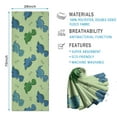 thumbnail image 2 of Green Dinosaurs Bones Pattern Hot Yoga Mat Towel Non Slip for Hot Yoga - Quick-Drying Yoga Mat Cover with 4 Corner Pockets with Travel Bag - Hot Yoga Towel Non Slip 70"x26", 2 of 6