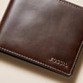 thumbnail image 4 of Cartera plegable de piel Fossil Derrick con bloqueo RFID para hombre, 4 of 6