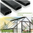thumbnail image 6 of NETAJE 6'x7' Outdoor Greenhouse, Walk-in Polycarbonate Green House with Aluminum Frame for Backyard, Black, 6 of 8