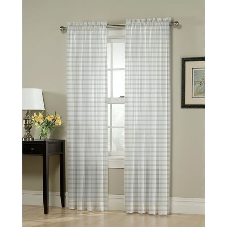 Better Homes & Gardens Muted Plaid Single Curtain Panel