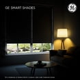 thumbnail image 2 of GE Smart Shade, Motorized Window Blind with Matter & Remote Control, White Hardware, Blackout Grey Fabric, Quiet Operation, 38” Width, Adjustable Length, 1 Shade, 2 of 12