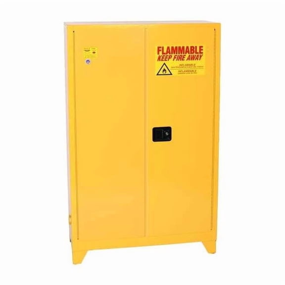 Eagle Mfg Flammable Liquid Safety Cabinet,Yellow 4510XLEGS