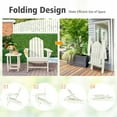 thumbnail image 4 of Gymax 3PC Patio Folding Adirondack Chair Side Table Cup Holder Poolside White, 4 of 8