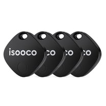 ISOOCO Smart Luggage Tracker Tags Black 4 Pack