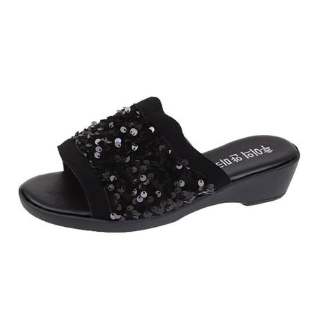 

Fashion Womens Breathable Lace Up Shoes Thick Soled Wedges Casual Sandals