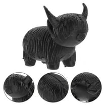 HONMEET Highland Cow Office Decor Highland Cow Statue Plastic 1Pcs Ornament