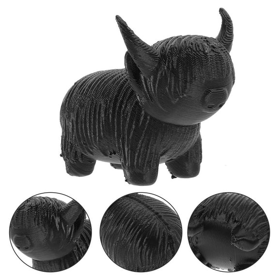 HONMEET Highland Cow Office Decor Highland Cow Statue Plastic 1Pcs Ornament