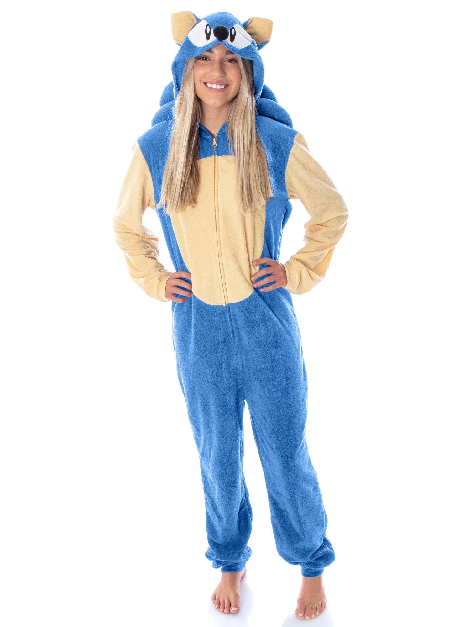 Sonic The Hedgehog Men's Video Game Character Costume One-Piece Union Suit Pajama Onesie