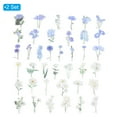 thumbnail image 3 of Calcomanías de Vinilo Transparentes de Flores, Calcomanías de Flores Claras de PET para Álbum de Recortes, 80 Hojas en Azul y Verde, 3 of 6