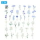 thumbnail image 3 of Calcomanías de Vinilo Transparentes de Flores, Calcomanías de Flores Claras de PET para Álbum de Recortes, 80 Hojas en Azul y Verde, 3 of 6
