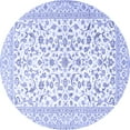 thumbnail image 1 of Ahgly Company Machine Washable Indoor Round Persian Blue Traditional Area Rugs, 3' Round, 1 of 4