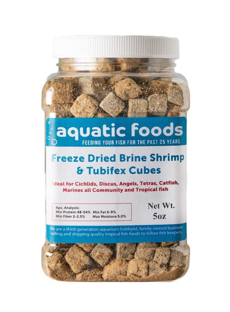 Freeze Dried Floating Brine Shrimp and Tubifex Cubes for All Tropical