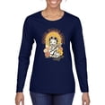 thumbnail image 1 of Wild Bobby, Betty Boop Good Vibes Only Betty Boop Womens Long Sleeve T-Shirt, Navy, X-Large, 1 of 5