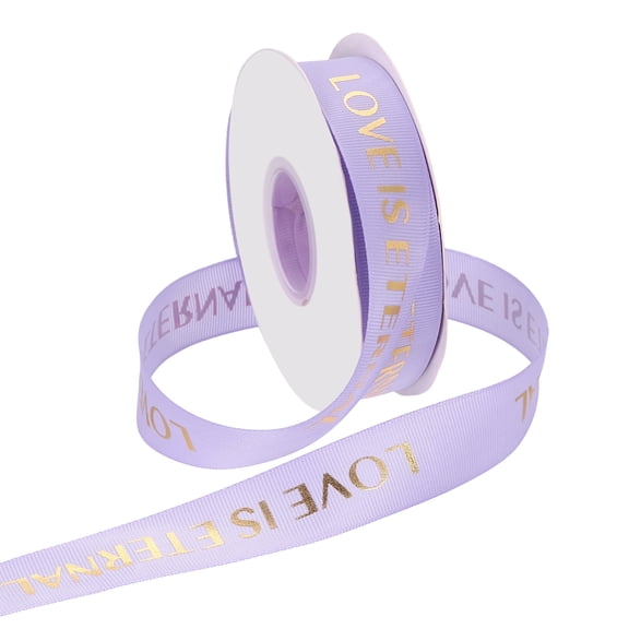 Uxcell Personalized Grosgrain Ribbon 0.6 inch x 40 yards Polyester Ribbon Lavender