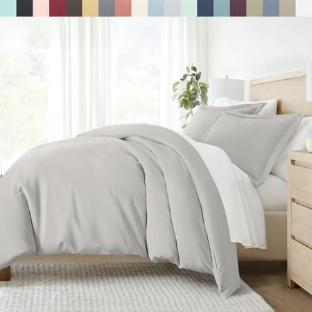Ienjoy Home Hotel Collection Soft Brushed Microfiber Duvet Cover Set King Lgray (Bll-Duvet -King-Lgray)