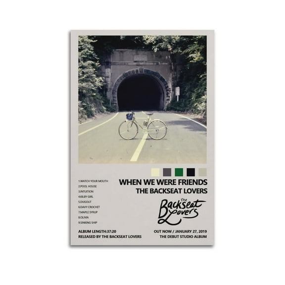 The Backseat Lovers When We Were Friends Album Poster for Bedroom Aesthetic Canvas Wall Art Living Room Posters Painting Picture Print Modern Family Decor