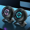 thumbnail image 5 of YiJuHui 2pcs USB Powered Computer Speakers with Colorful RGB Lighting, Stereo Surround Sound Multimedia Audio for Desktop Laptop PC Gaming Entertainment, 5 of 9