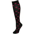 thumbnail image 1 of CTM®  Heart Print Knee High Socks (Women's), 1 of 1