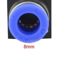thumbnail image 2 of Unique Bargains Quarter Turn Handle 8mm Diameter Black Blue Quick Fitting Plastic Ball Valve, 2 of 2