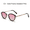 Gold Gradient Pink, variant on Cat Eye Polarized Sunglasses for Men Women, UV400 Protection TAC Lens Trendy Metal Frame Sun Glasses for Driving Travel Street Style
