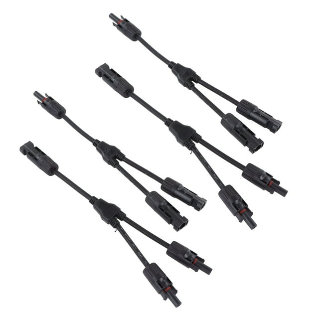Solar Panel Photovoltaic Branch Parallel Cable, Waterproof Solar Wire Male Female Connector UV Resistance 30A 1000VDC Snap In For Power Generating System PV LTY2,PV LTY3,PV LTY4