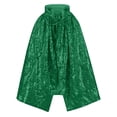thumbnail image 5 of Halloween Sequin Hooded Cape, Tie-Front Sparkly Cloak for Stage Performance & Holiday Party, Glittery Open-Front Cover-Up for Women, 1 PC Dark Green, 5 of 8