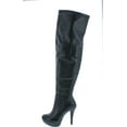 thumbnail image 2 of Delicious Women's Samra Closed Toe Stretch Faux Leather Over The Knee Platform High Heel, 2 of 7
