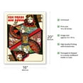 thumbnail image 2 of Las Vegas Nevada - Queen Playing Card - Vintage Travel Poster by David Klein c.1960s - Fine Art Matte Paper Print (Unframed) 16x20in, 2 of 4