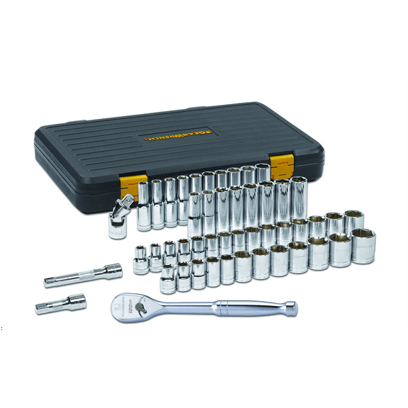 GearWrench 80700P 49 Piece 1/2" Drive Sae/metric 6 Point Standard And Deep Socket Set