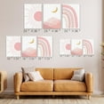 thumbnail image 6 of Boho Wall Art for Nursery Room Decor Boho Sun Sunrise Wall Decor Pink White Artwork Framed Canvas Wall Art Pictures, Mid-Century Modern Abstract Prints for Bedroom,Minimalist wall Decor 12"x16", 6 of 6