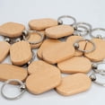 thumbnail image 4 of Blank Wooden Key Tag Diy Wood Keychains Engraving Blanks 20 Pack, 4 of 5