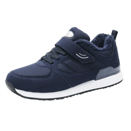 

GNEIKDEING Couple Models Men s Middle Aged And Elderly High Top Plus Velvet Thickening Non Slip Wear Comfortable Cotton Shoes Warm Sports Cotton Shoes Gift on Clearance