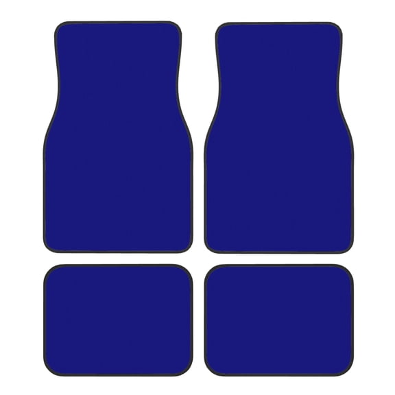 Crystal Fleece Car Floor Mats Set Of Four - Bottom Injection Molded For Easy Installation To Prevent Interior Contamination Suitable For Most Cars Royal Blue