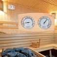 thumbnail image 3 of Termómetro higrómetro de madera para sala de sauna 2 en 1, medidor de temperatura y humedad del vapor, 3 of 5
