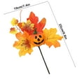 thumbnail image 5 of Fall Savings Clearance! Halloween Plastic Flower Insert Maple Leaf Halloween Wreath Decoration Pumpkin Pinecone Red Fruit Harvests Festival Fall Thanksgiving Decor Props, 5 of 6