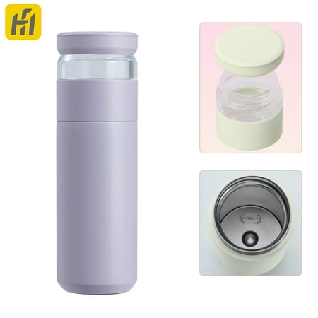 

Anself Fruit Tea Bottle 520ml Cup Portable Stainless Steel Tea Separation Cup