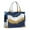 Blue And Gold-1, variant on Large Capacity Tote Bag,Blue and Gold Marble Shimmer Streaks Pattern Handbag Fashion Luxury Tote Bag,15.7"x13"x 5.1" Inches,Laptop Compatible