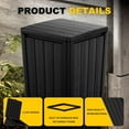 thumbnail image 5 of Vixzen 36 Gallon Kitchen Trash Can with Lid,Outdoor Waterproof Resin Waste Bin,Lightweight,Sturdy Garbage Bin for Patio,Kitchen,Backyard，Black, 5 of 7